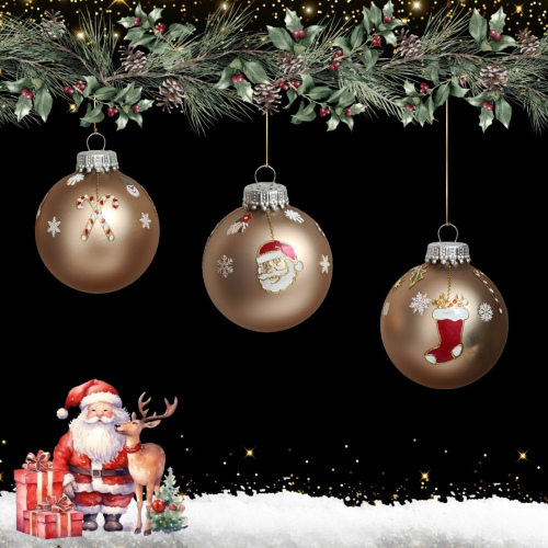 Christbaumkugel Braun "Weihnachstszeit"
