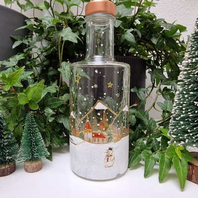 Schnapsflasche "Winterlandschaft"