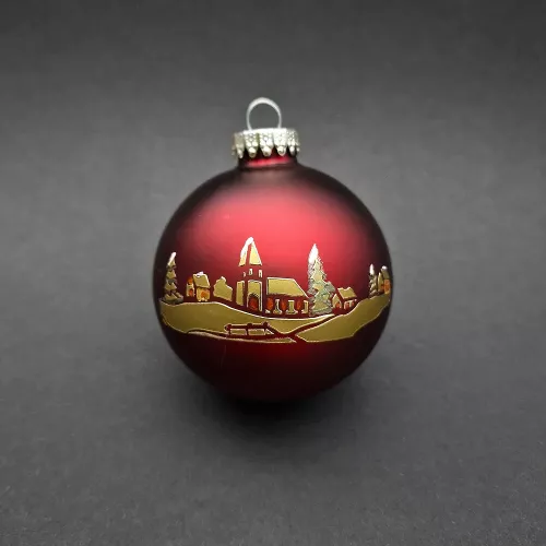 Christbaumkugel rot gold