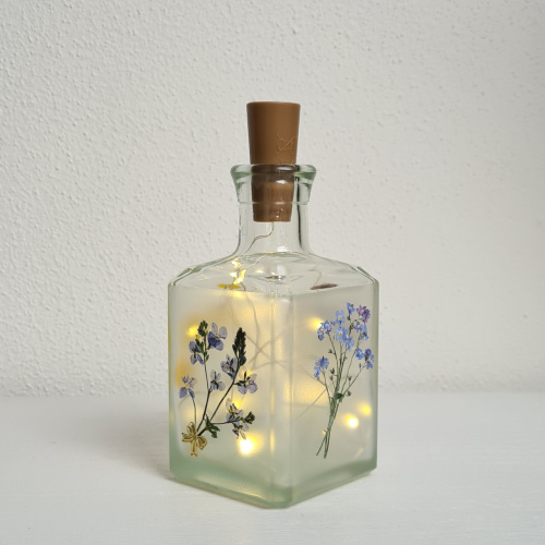 Flaschenlicht "Blumengruß"